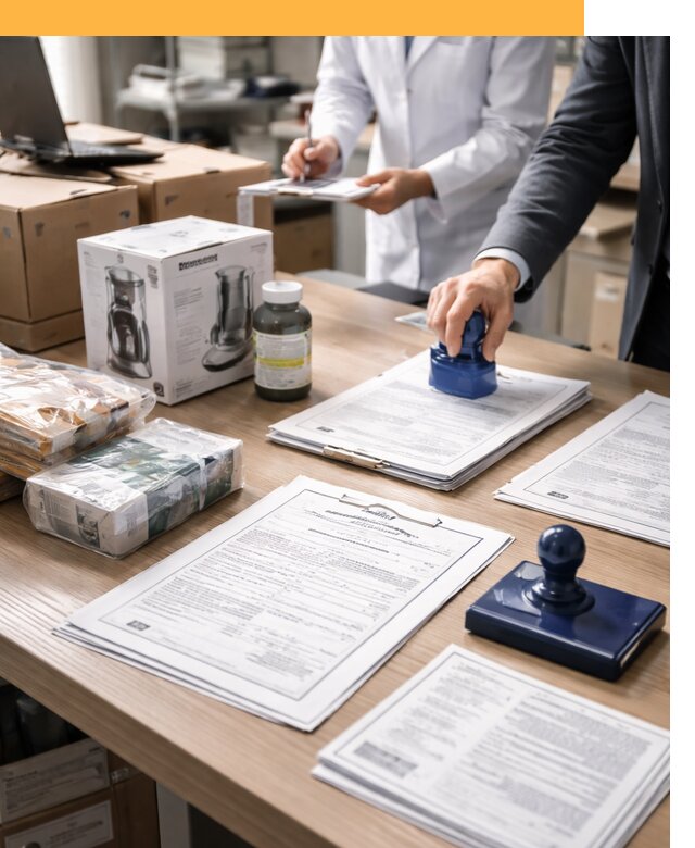 Сертификация импортных товаров от 12469 с таможенным сопровождением